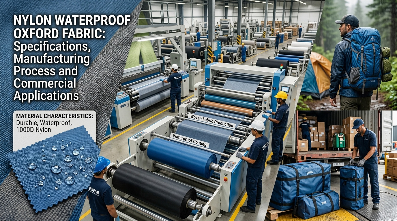 Nylon waterdichte Oxford-stof: specificaties, productieproces en commerciële toepassingen