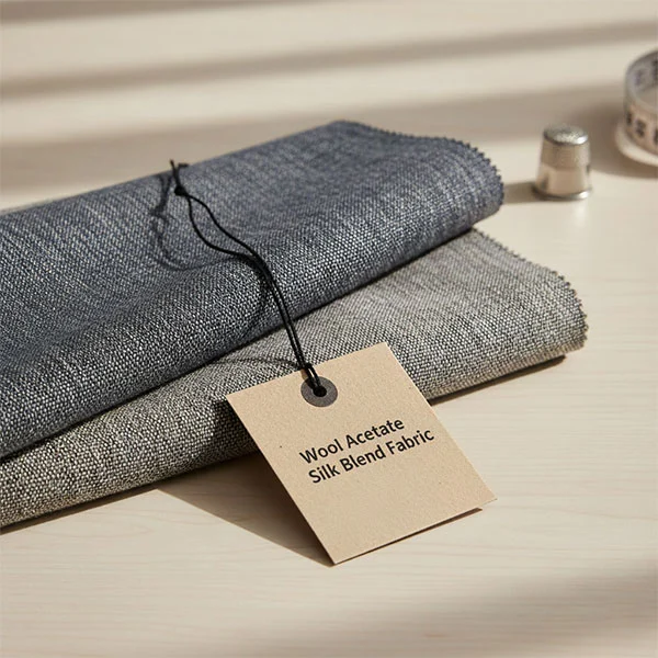 Wolacetaat zijdemix stof